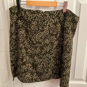 Brown floral short skirt/skort size 16